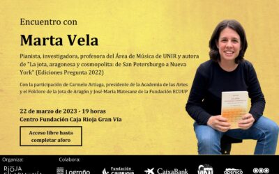 El 22 de marzo en Logroño, apoyando a Marta Vela y su libro sobre La Jota